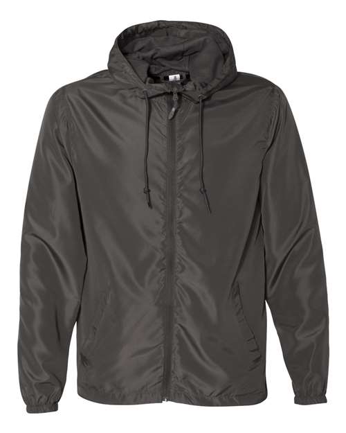 Men's Lightweight Windbreaker Full-Zip Jacket - Graphite Front
