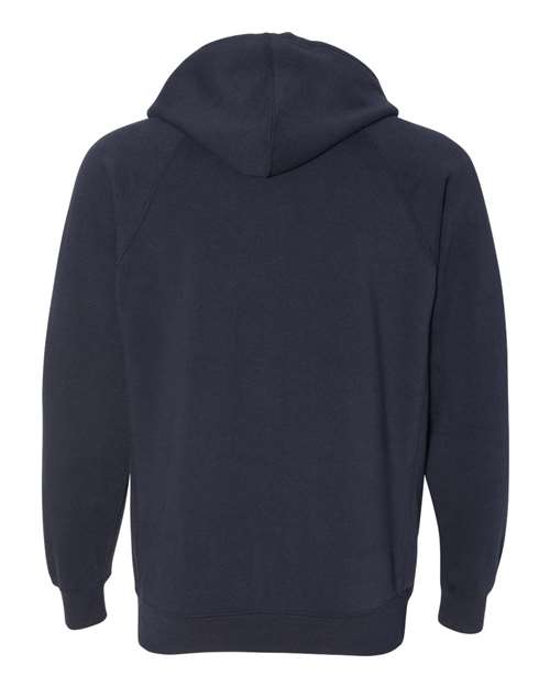 Unisex Special Blend Raglan Full-Zip Hooded Sweatshirt - Classic Navy Back