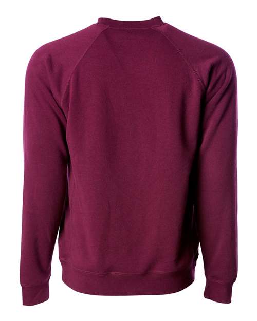 Unisex Special Blend Raglan Crewneck Sweatshirt - Maroon Back