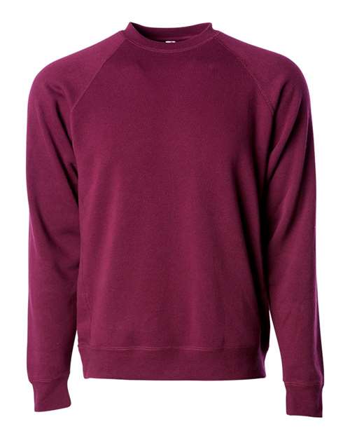 Unisex Special Blend Raglan Crewneck Sweatshirt - Maroon Front