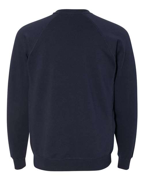 Unisex Special Blend Raglan Crewneck Sweatshirt - Classic Navy Back