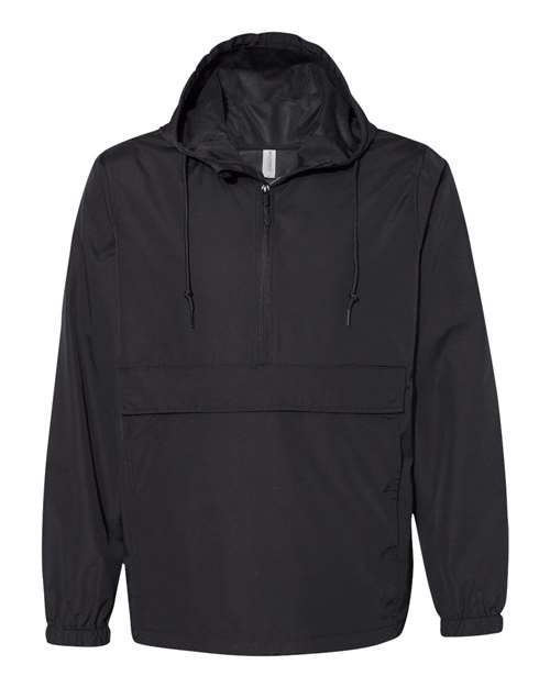 Men's Nylon Anorak - Black Front