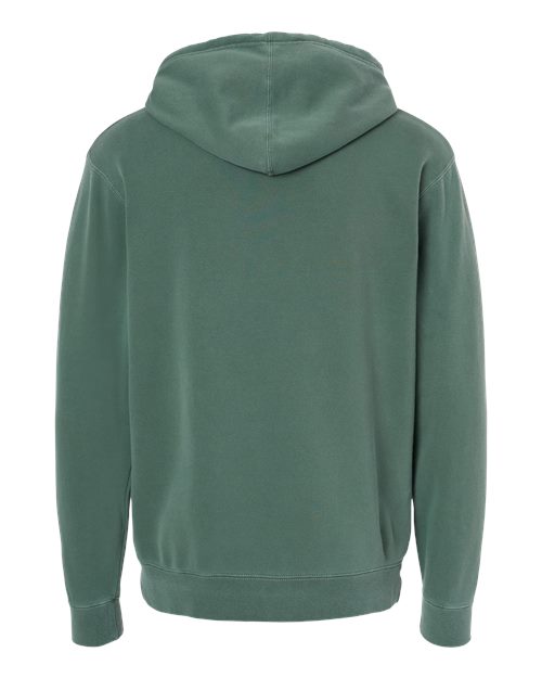 Unisex Midweight Pigment-Dyed Hooded Sweatshirt - Pigment Alpine Green Back