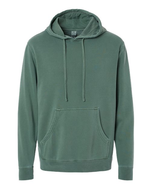 Unisex Midweight Pigment-Dyed Hooded Sweatshirt - Pigment Alpine Green Front