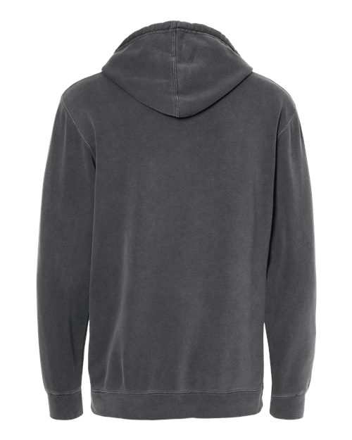 Unisex Midweight Pigment-Dyed Hooded Sweatshirt - Pigment Black Back