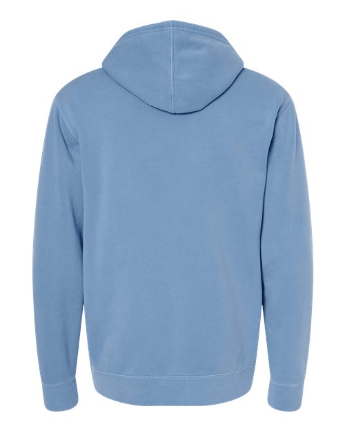 Unisex Midweight Pigment-Dyed Hooded Sweatshirt - Pigment Light Blue Back
