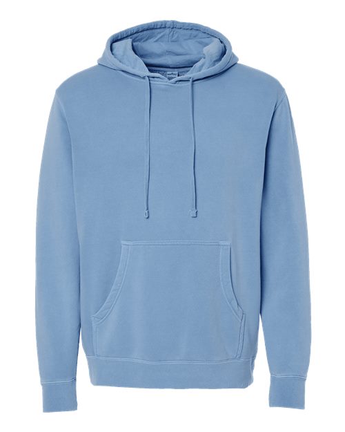 Unisex Midweight Pigment-Dyed Hooded Sweatshirt - Pigment Light Blue Front