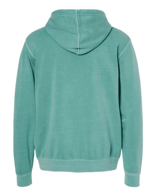 Unisex Midweight Pigment-Dyed Hooded Sweatshirt - Pigment Mint Back
