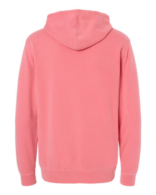 Unisex Midweight Pigment-Dyed Hooded Sweatshirt - Pigment Pink Back