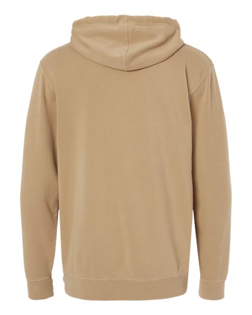 Unisex Midweight Pigment-Dyed Hooded Sweatshirt - Pigment Sandstone Back