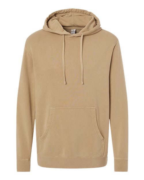 Unisex Midweight Pigment-Dyed Hooded Sweatshirt - Pigment Sandstone Front