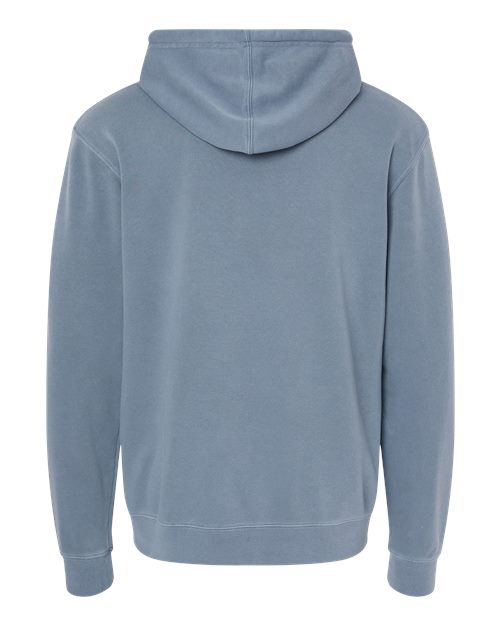 Unisex Midweight Pigment-Dyed Hooded Sweatshirt - Pigment Slate Blue Back