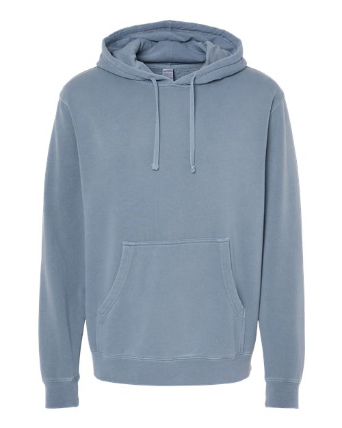 Unisex Midweight Pigment-Dyed Hooded Sweatshirt - Pigment Slate Blue Front