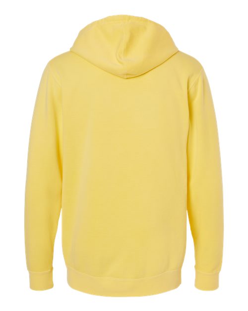 Unisex Midweight Pigment-Dyed Hooded Sweatshirt - Pigment Yellow Back