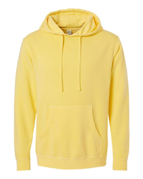 Unisex Midweight Pigment-Dyed Hooded Sweatshirt - Pigment Yellow Front