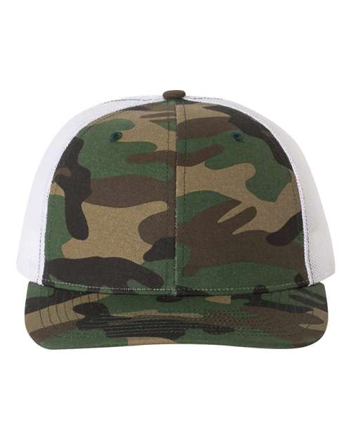 Printed Trucker Cap - Army Camo/ White Front