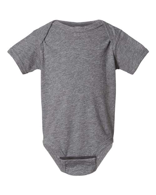 Infant Fine Jersey Bodysuit - Granite Heather Front