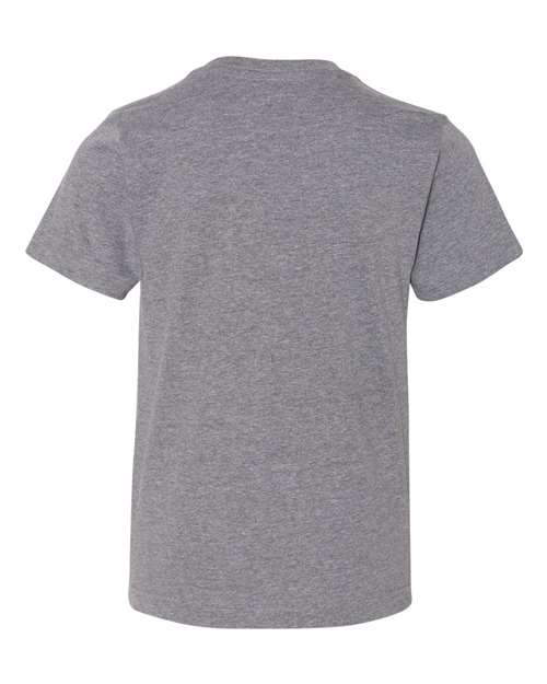 Youth Fine Jersey Tee - Granite Heather Back