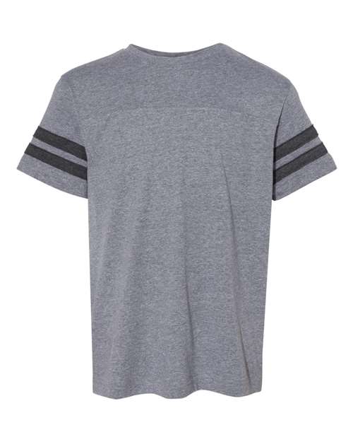 Youth Football Fine Jersey Tee - Granite Heather/ Vintage Smoke Front