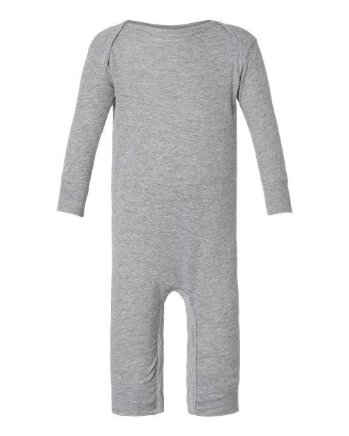 Infant Long Legged Baby Rib Bodysuit - Heather Front