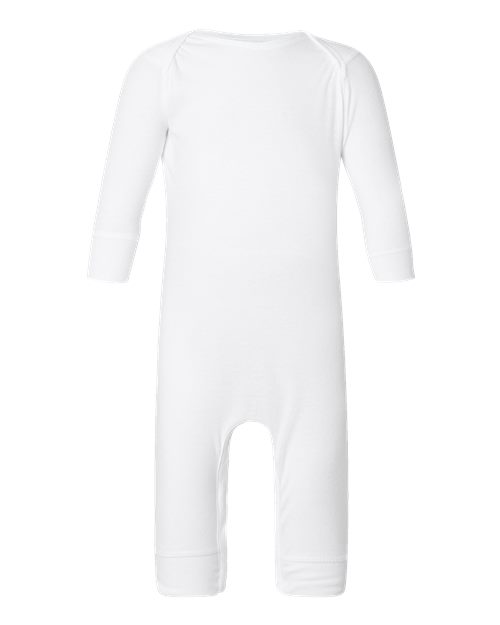 Infant Long Legged Baby Rib Bodysuit - White Front