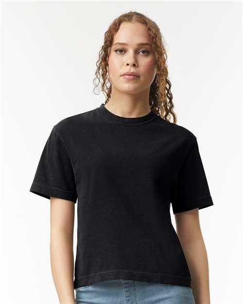 Comfort Colors Women's Garment-Dyed Heavyweight Boxy T-Shirt - Model Front