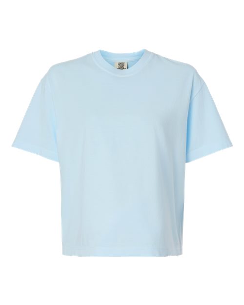 Women's Garment-Dyed Heavyweight Boxy T-Shirt - Chambray Front