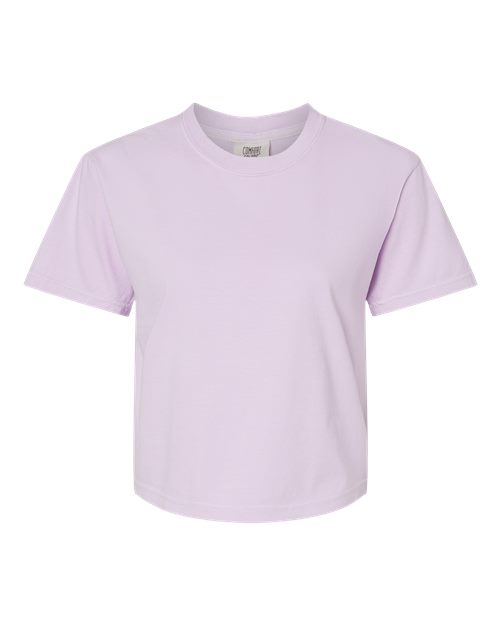 Women's Garment-Dyed Heavyweight Boxy T-Shirt - Orchid Front