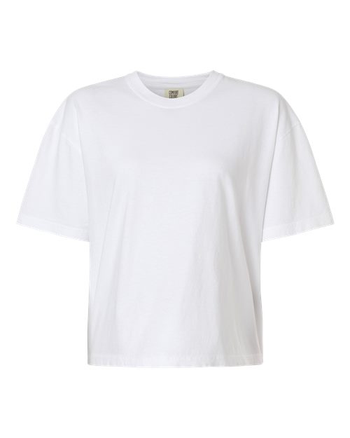 Women's Garment-Dyed Heavyweight Boxy T-Shirt - White Front