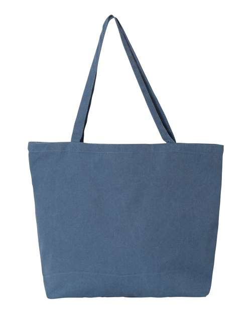 Seaside Pigment-Dyed Large Tote - Blue Jean Front