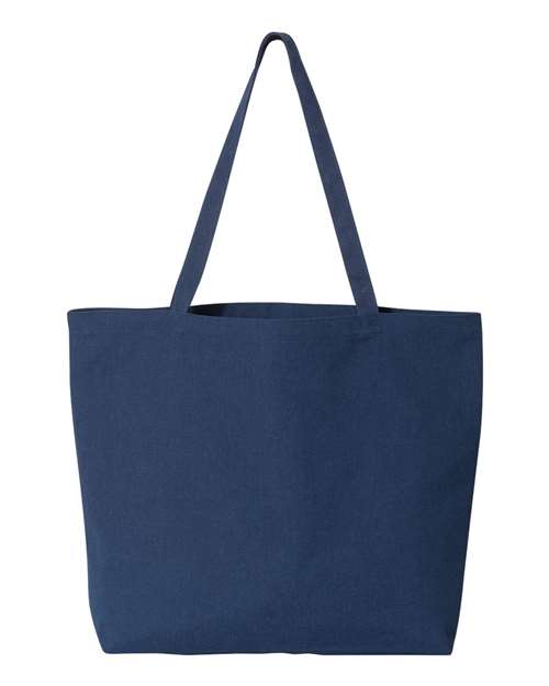 Seaside Pigment-Dyed Large Tote - Washed Navy Back