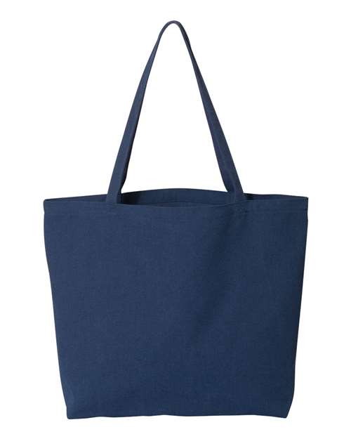 Seaside Pigment-Dyed Large Tote - Washed Navy Front