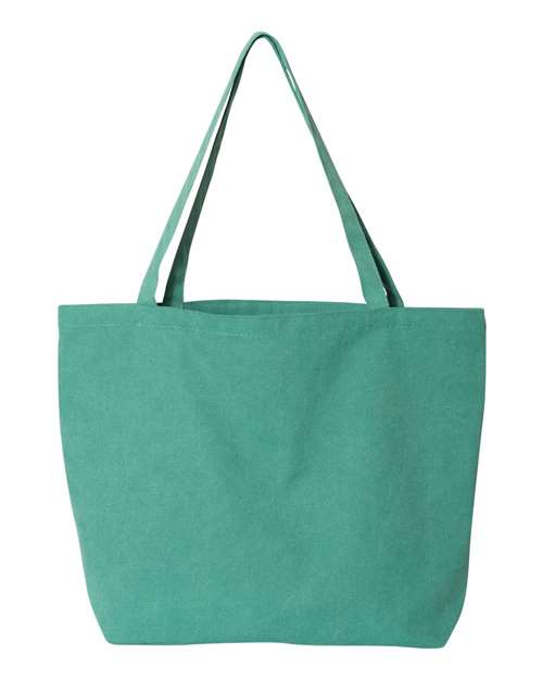 Seaside Pigment-Dyed Large Tote - Seafoam Green Back