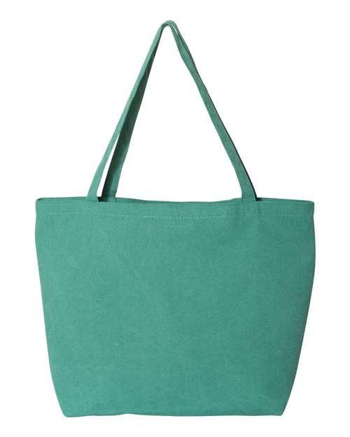 Seaside Pigment-Dyed Large Tote - Seafoam Green Front