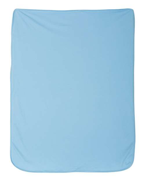Premium Jersey Infant Blanket - Light Blue Front