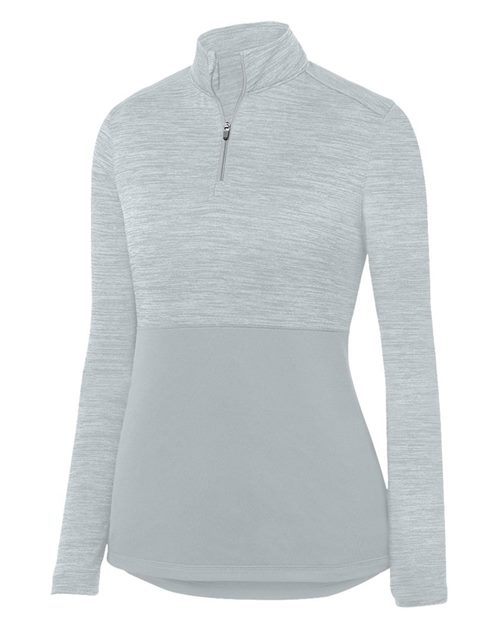 Women's Shadow Tonal Heather Quarter-Zip Pullover - Black Front