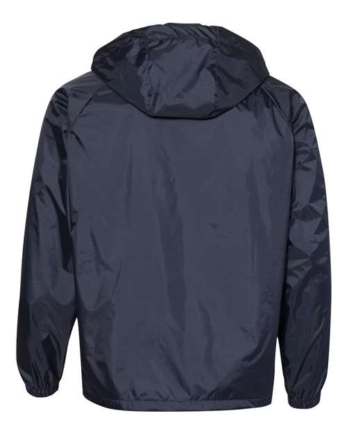 Unisex Hooded Coach's Jacket - Navy Back