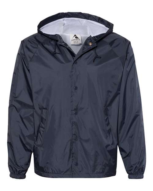 Unisex Hooded Coach's Jacket - Navy Front