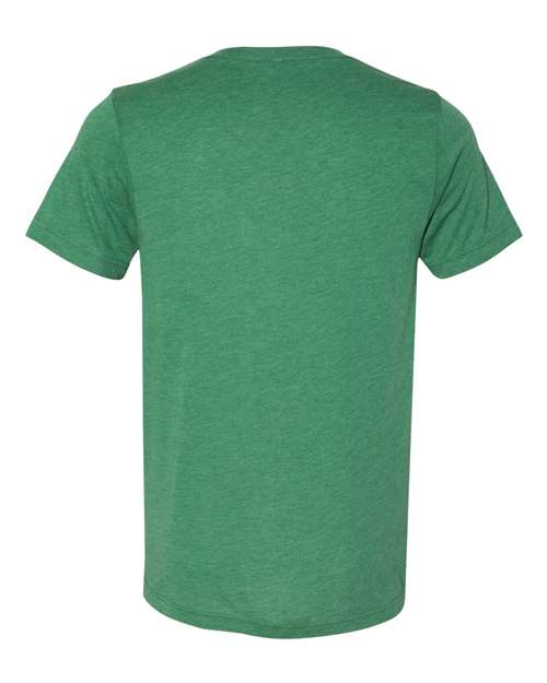Unisex Triblend V-Neck Tee - Grass Green Triblend Back