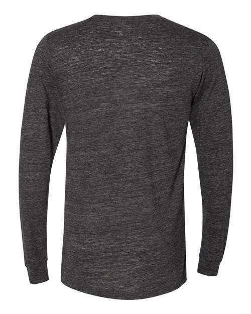 Unisex Jersey Long Sleeve Tee - Charcoal Black Slub Back
