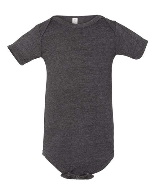 BELLA + CANVAS Infant Jersey One Piece - Dark Grey Heather Front