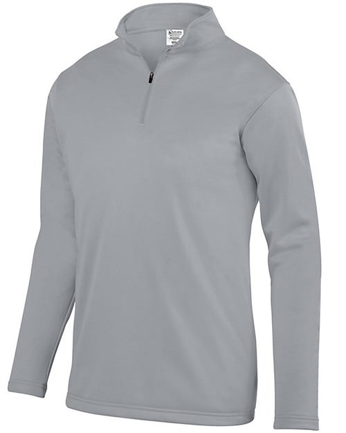 Men's Wicking Fleece Quarter-Zip Pullover - Athletic Grey Front