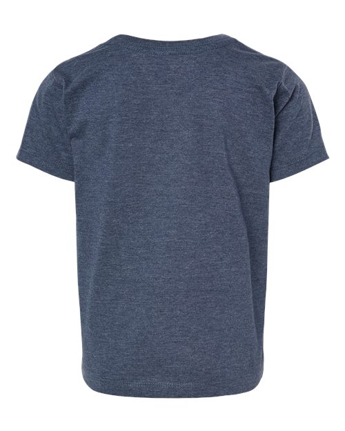 Toddler Jersey Tee - Heather Navy Back