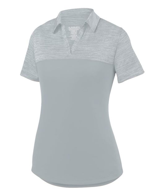 Women's Shadow Tonal Heather Polo - Black Front