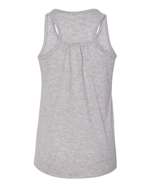 Youth Flowy Racerback Tank - Athletic Heather Back