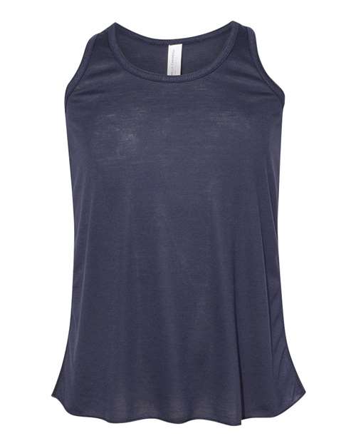 Youth Flowy Racerback Tank - Midnight Front