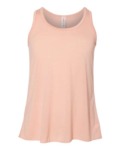 Youth Flowy Racerback Tank - Peach Front