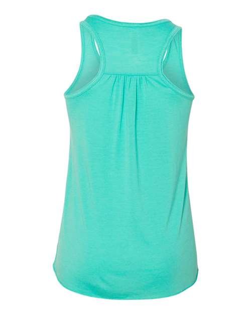 Youth Flowy Racerback Tank - Teal Back