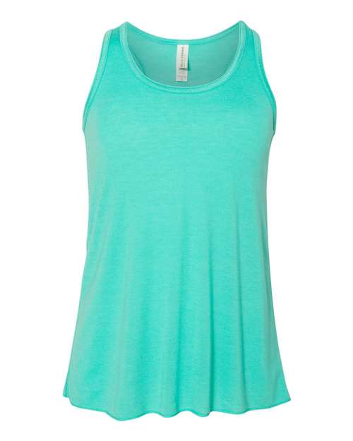 Youth Flowy Racerback Tank - Teal Front