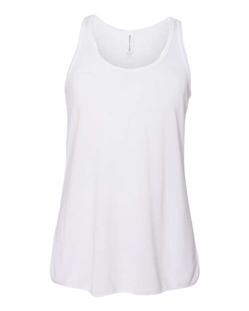 Youth Flowy Racerback Tank - White Front